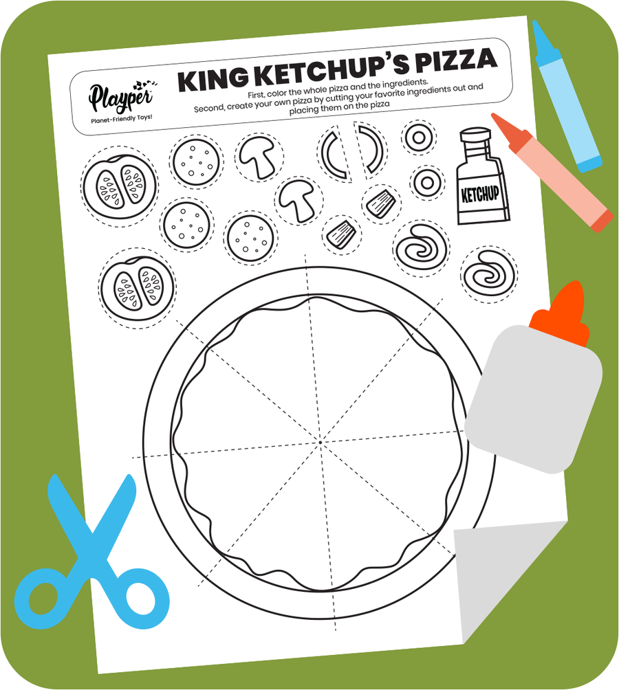Kids Printable - King Ketchup's Pizza - Playper