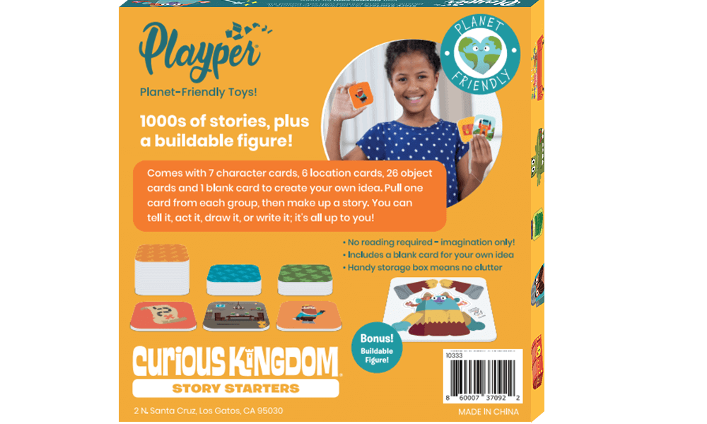 Back of Playper Story Starters for Kids Box