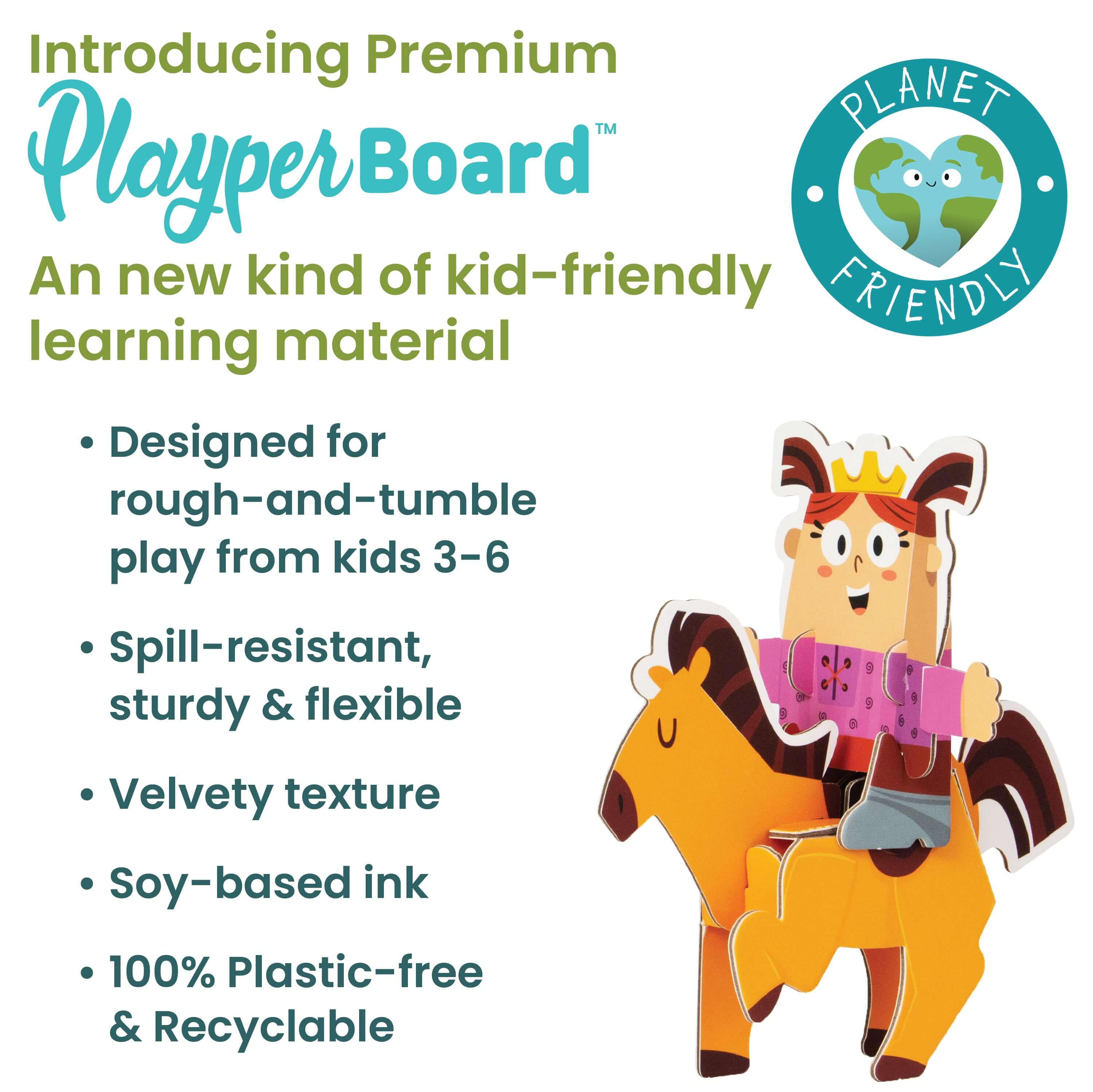 Made with PlayperBoard kid friendly sustainable play material