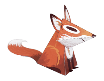 Fox paper toy
