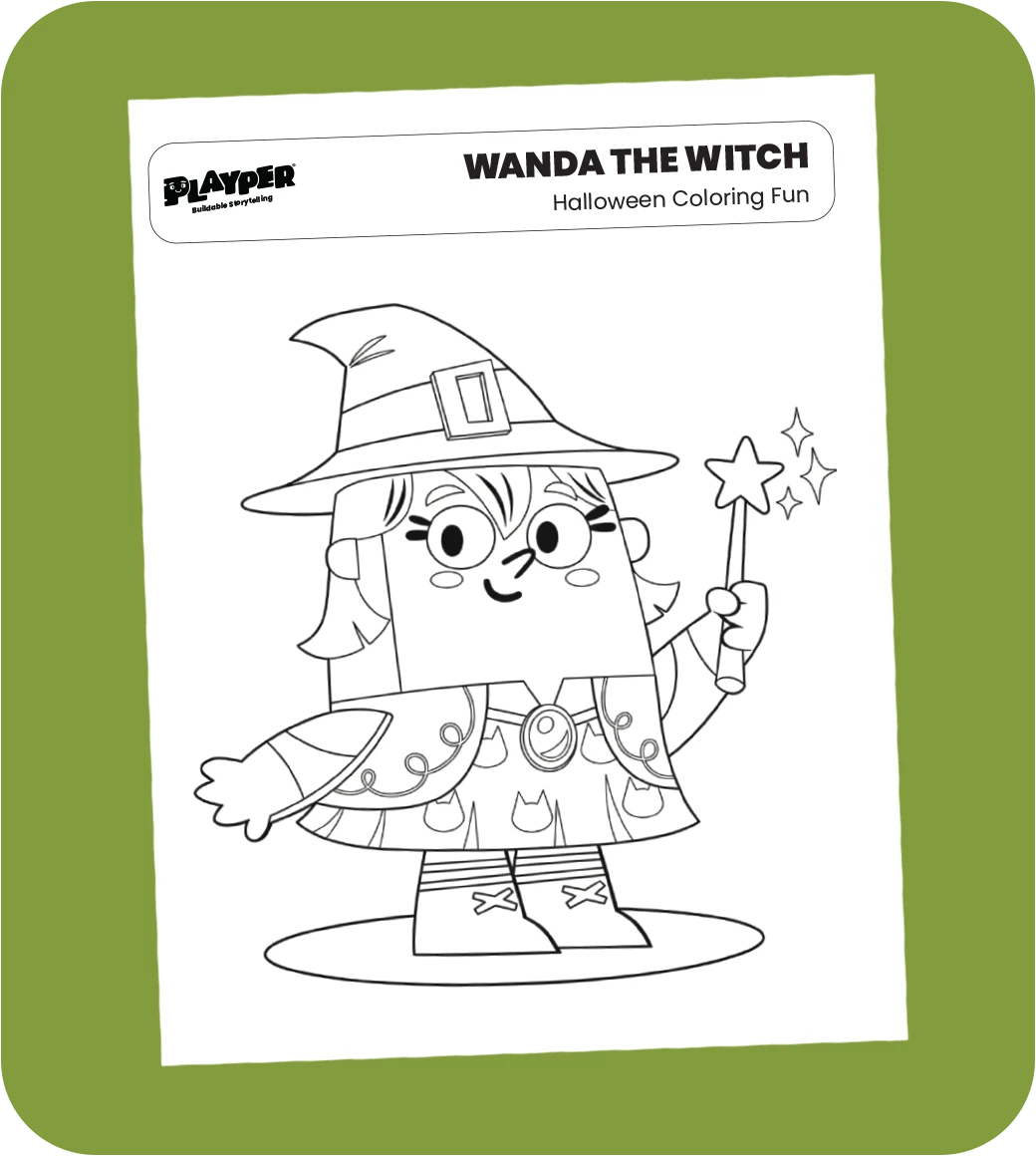Halloween Color Sheets - Wanda the Witch