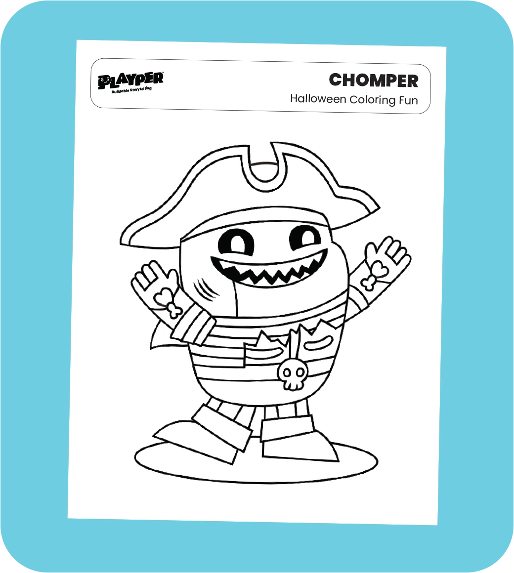 Halloween Color Sheets - Chomper