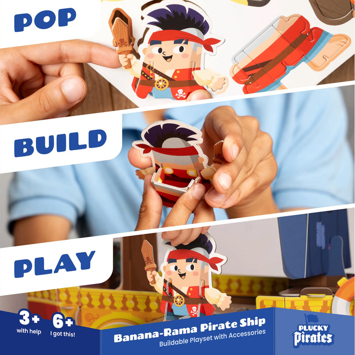 Pop out the pieces, build the figures and objects, and play your heart out with pretend play