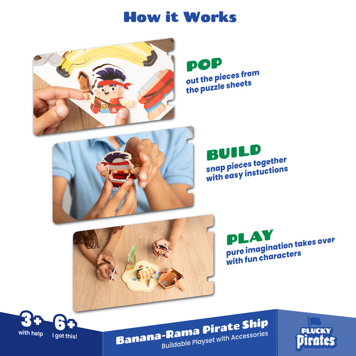 buildable pirate ship toy with accessories for kids
