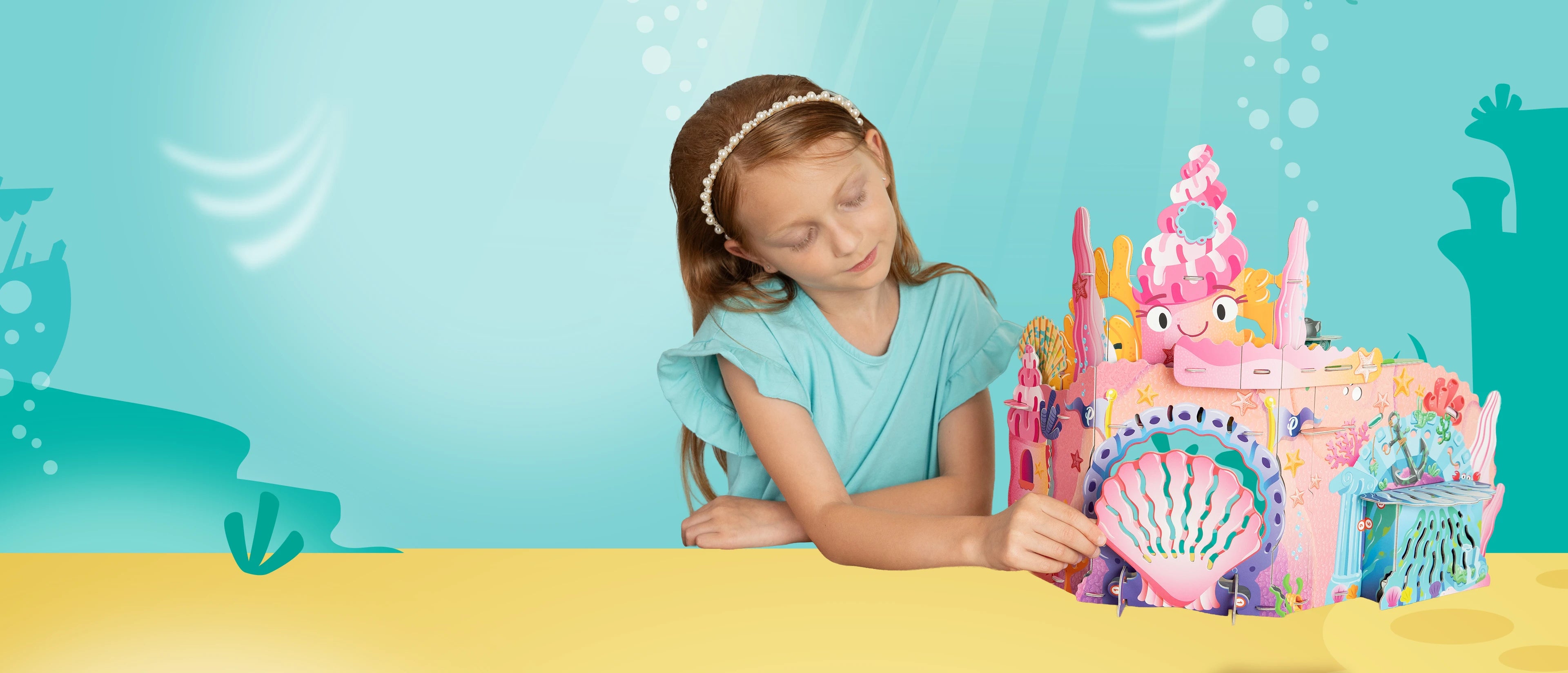 Mermaid Toys for Girls - Buildable Mermaid Castle Playset